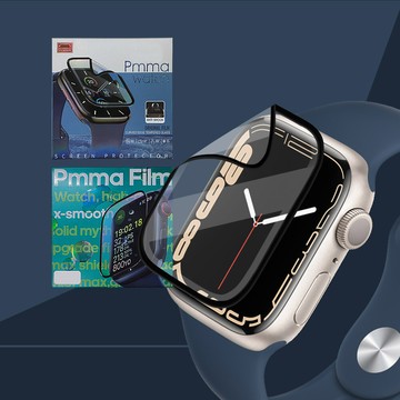 pmmaapple watch series 9/8/7 3d透亮抗衝擊保護軟膜 螢幕保護貼