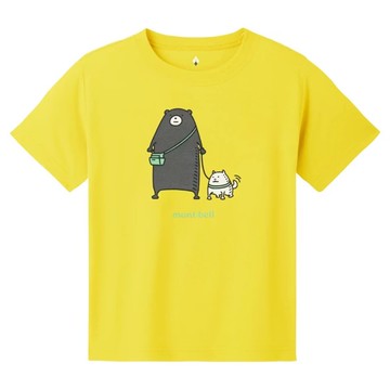 ├登山樂┤日本 mont-bell WIC.T KS Walk 散步熊幼童短袖排T 黃 # 1114965YL