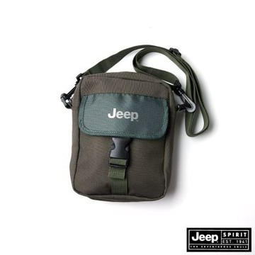 JEEP 男裝 城市探索多功能側背包-深綠色
