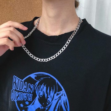 鈦鋼項鏈 ins 防水 防過敏 男士項鏈 男配 嘻哈掛鏈 防過敏/不生鏽/不生銹