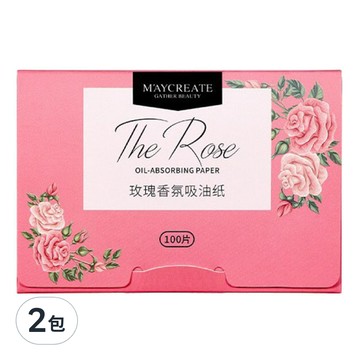 MAYCREATE 健美創研 香氛吸油面紙 玫瑰香氛  2組  100入