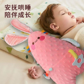 嬰兒安撫巾可入口豆豆手偶玩具可啃咬玩偶公仔哄寶寶睡覺睡眠神器