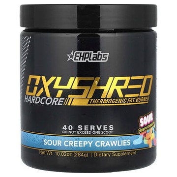 EHPlabs, OxyShred Hardcore，熱效應脂肪燃燒器，酸味爬蟲，10.02 盎司（284 克）