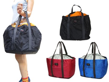 ~雪黛屋~YESON 購物收納袋大容量可A4資料夾可放置物籃併用購物高單數防水尼龍布手提肩背袋Y661