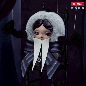 【POP MART 泡泡瑪特】SKULLPANDA × 星期三毛絨公仔掛件（奈落學院校服版）