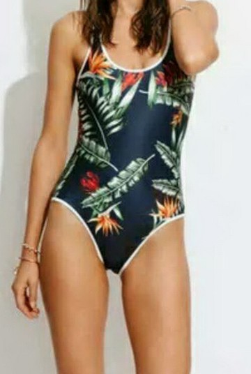 泳衣連身 印花 lets sea swim