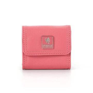 【PORTER INTERNATIONAL】復古品味 MORI系列 零錢包(玫瑰粉)