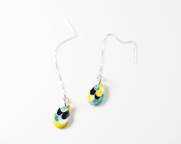 Drop of Tears Earrings 彩色眼淚琺瑯耳環(黃)
