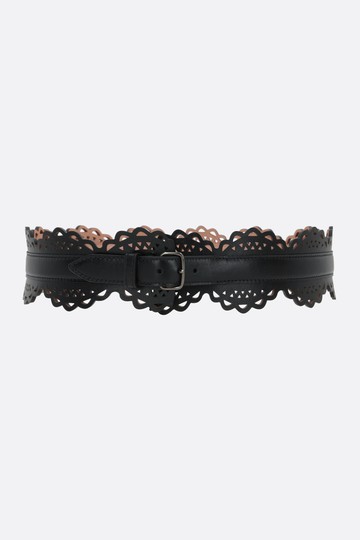 ALAIA laser-cut leather belt Woman