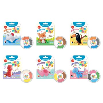 雄獅 CL514 彩色輕黏土 (6款卡通造型)