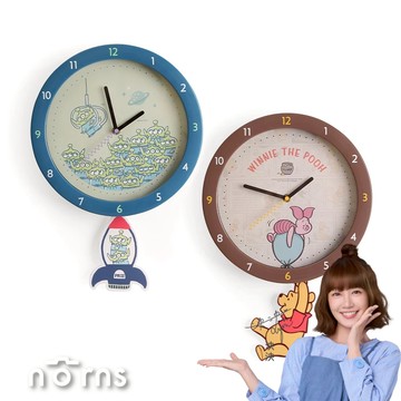 Norns 搖擺鐘 小熊維尼 三眼怪-時鐘 時鐘掛鐘 掛鐘 可愛時鐘 數字時鐘 靜音時鐘 造型時鐘 壁鐘 維尼 迪士尼