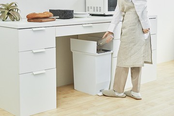 日本RISU H&H系列踩踏對開分類垃圾桶 45L