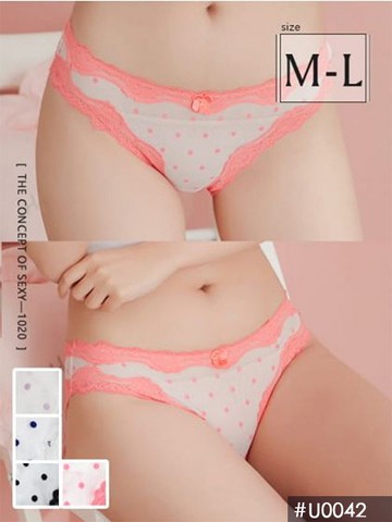 U0042 甜心波點質感蕾絲內褲單件 4色