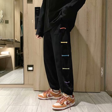 版休男生春夏松港潮牌ins百搭嘻哈束九分子