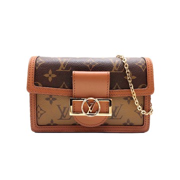 Louis Vuitton 展示品 Dauphine Woc 帆布鍊帶斜背包(M68746-咖)