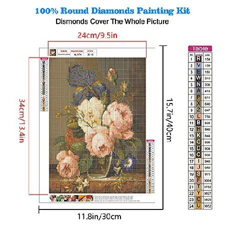 DIY 5D Diamond Painting Kits for Adults, Lion Full Drill Crystal Rhinestone Embroidery Cross Stitch, Diamond Art Painting by Number Kits for Home Wall