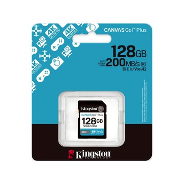 Kingston 金士頓 Canvas Go! Plus 128G SDXC 相機 記憶卡 支援4K影片