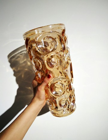 神秘樹藤復古歐式凹凸紋路大堂客廳地面竹子鮮花加重水晶花瓶包郵