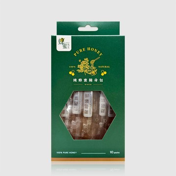 【蜂蜜先生Mr.HONEY】台灣-龍眼蜂蜜隨身包(24gX10條)｜登山 海邊 露營 野餐 旅行 FSC™認證