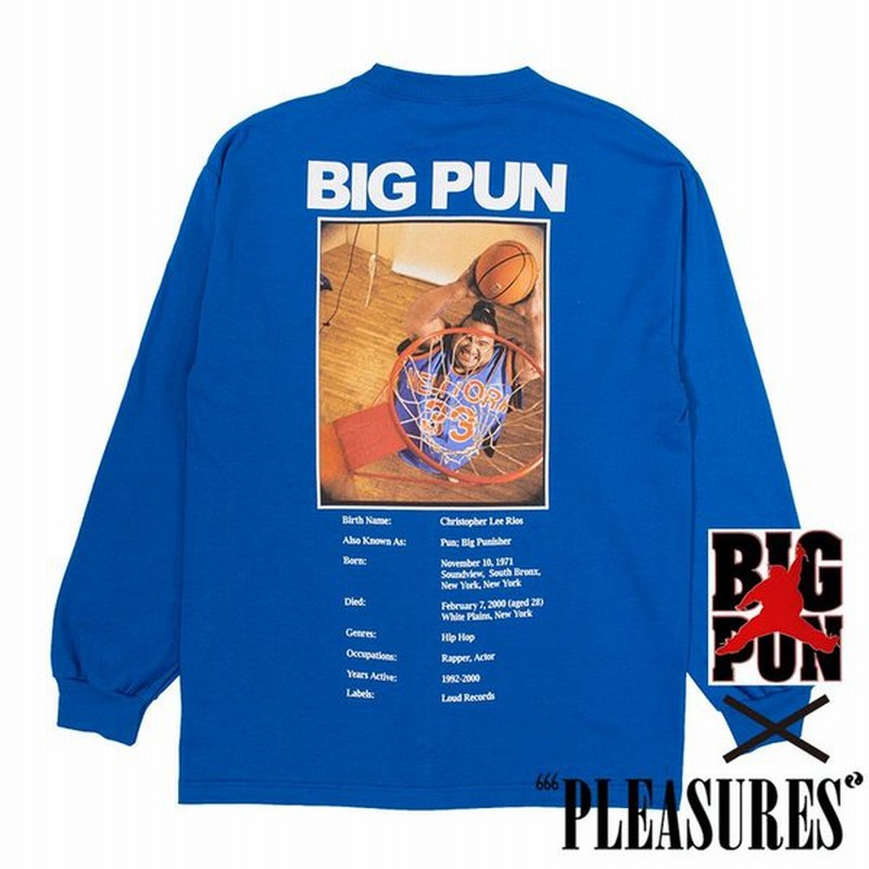 Pleasures プレジャーズ Big Pun ビッグ パン Stats Long Sleeve ロングtシャツ Royal Blue 通販 Lineポイント最大0 5 Get Lineショッピング