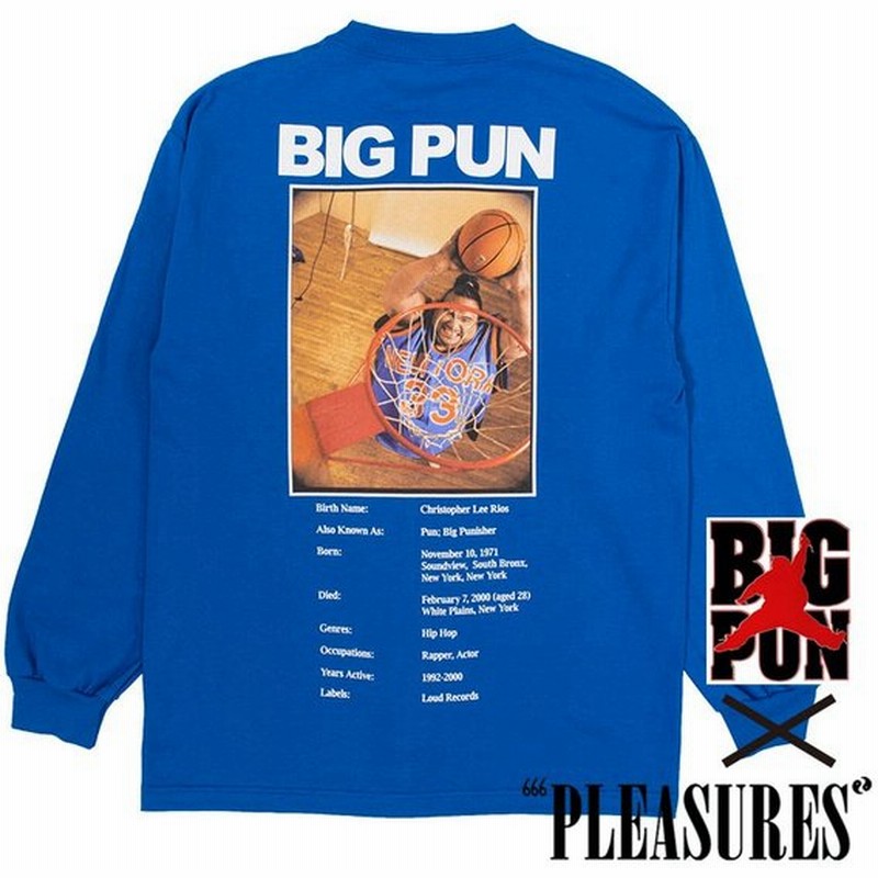 Pleasures プレジャーズ Big Pun ビッグ パン Stats Long Sleeve ロングtシャツ Royal Blue 通販 Lineポイント最大0 5 Get Lineショッピング