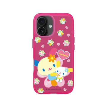 iPhone 16 Clear 粉漾桃 - 三麗鷗-花小兔 Usahana - 抱緊緊