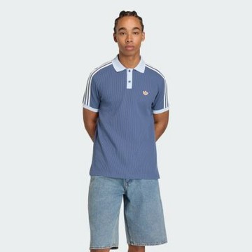 Adidas 愛迪達 Waffle Polo KX1230 男 Polo衫 運動上衣 休閒短袖 墨水藍 亞版
