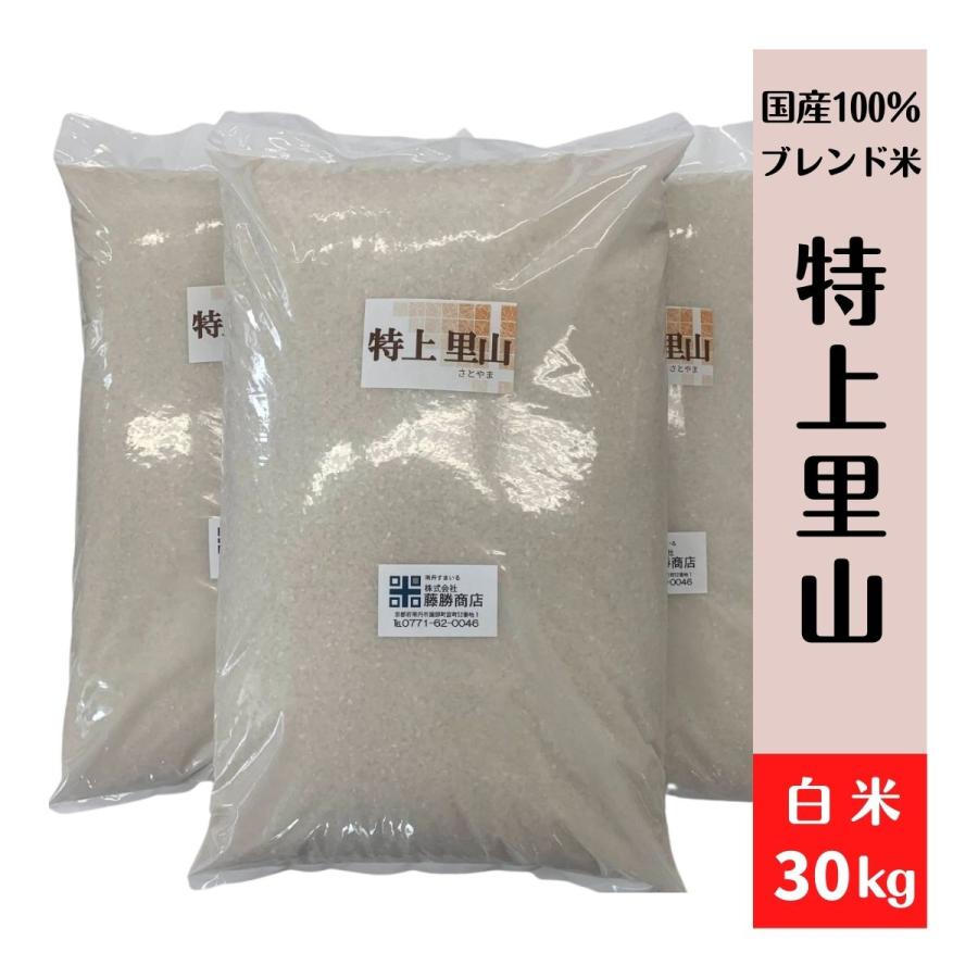 国産100％ブレンド米　30kg（10kg×３）　特上里山