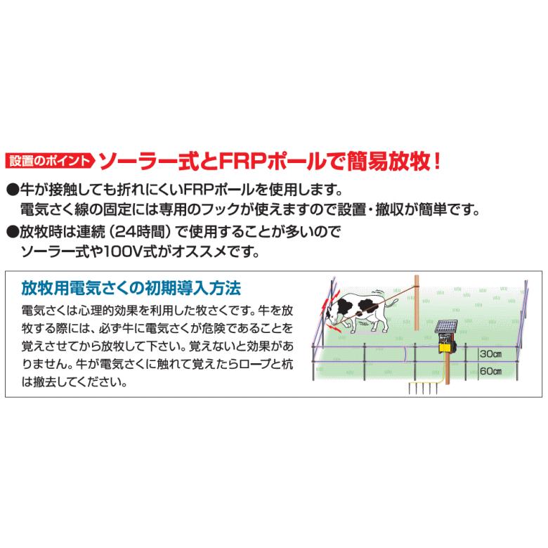 （法人配送限定） 末松電子 電気柵セット #936 放牧用FRP500mセット 放牧用2段張りセット