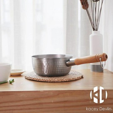 日本進口日式雪平鍋小湯鍋奶鍋煮泡面鍋不銹鋼木柄寶寶輔食鍋燃煤氣電磁爐通用