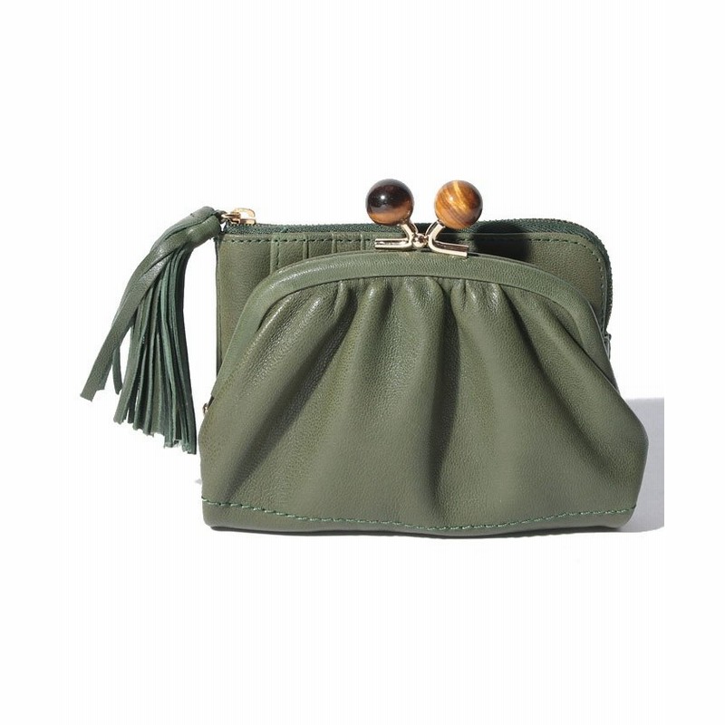 アンビリオン ペルケ Perche ジェムストーンがま口二つ折り財布 レディース グリーン F Unbillion 通販 Lineポイント最大1 0 Get Lineショッピング