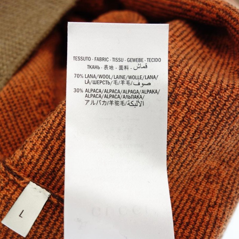 美品◇グッチ ニットセーター GGロゴ ウール×アルパカ 536731 メンズ  