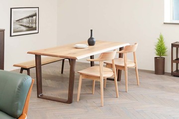 各地的著名工房 浜本工藝 No.4900 餐椅 木製椅面 日本產家具