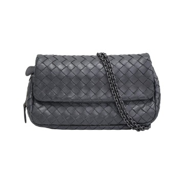 BOTTEGA VENETA BV 寶緹嘉 黑色 羊皮編織 肩背包 310774 V0016 【二手名牌BRAND OFF】