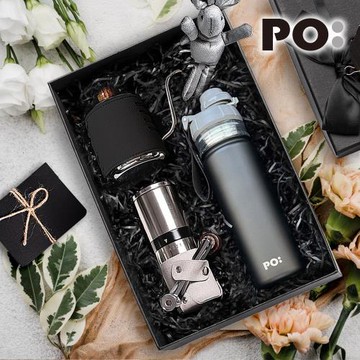【PO:Selected】丹麥手沖咖啡三件禮盒組(手沖壺-共2色/咖啡磨2.0/醇泡保溫杯-共2色)