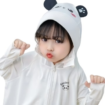 兒童涼感防曬外套 素色款  3XL  熊貓