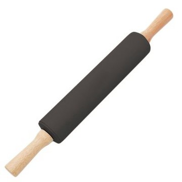 《Luigi Ferrero》歐洲 Prima矽膠桿麵棍(黑43.5cm) | 矽膠揉麵棍 烘焙器具 擀麵棍