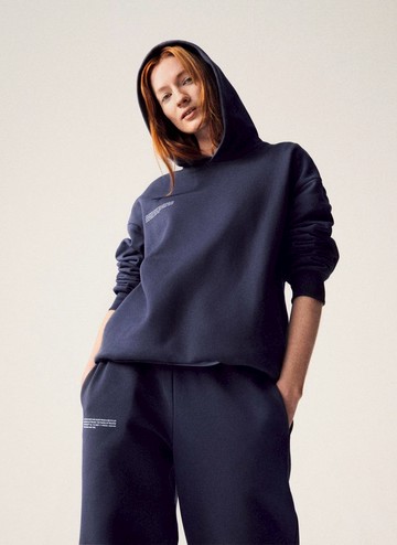 PANGAIA - 365 Midweight Soft Organic Cotton Hoodie - navy blue - XXL XXL