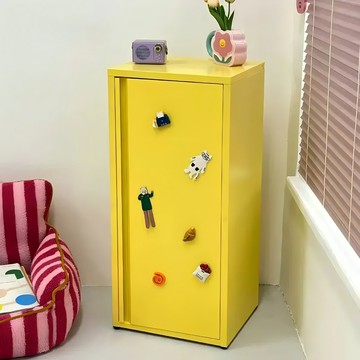 【含稅/免運】 簡約現代鐵藝收納柜彩色床頭柜儲物柜窄邊柜收納馬卡龍夾縫小柜子