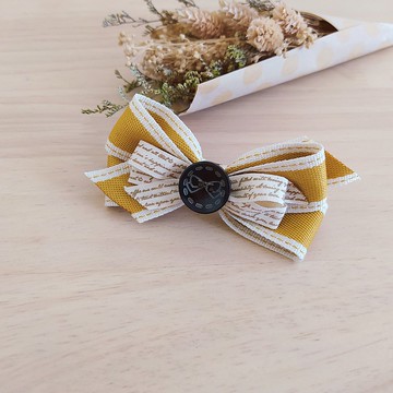 知性牛仔跳線彈簧夾 薑黃