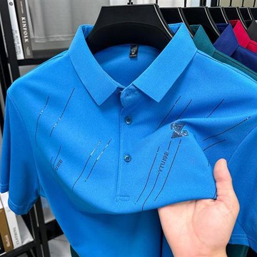 【巴黎精品】現貨+預購 夏季短袖上衣男襯衫高爾夫球衫簡約印花短袖T恤商務領-薄款男POLO衫8色a1jw66