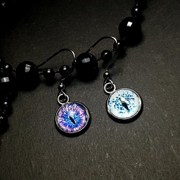 Cat EYE 10mm迷你顆*抗過敏不鏽鋼材質* 耳勾 (一對可選不同色)