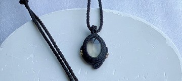 **光域之心**黃水晶 手工蠟線編織項鍊