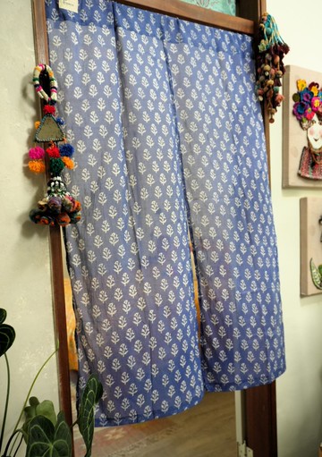 木印花門簾*月見草