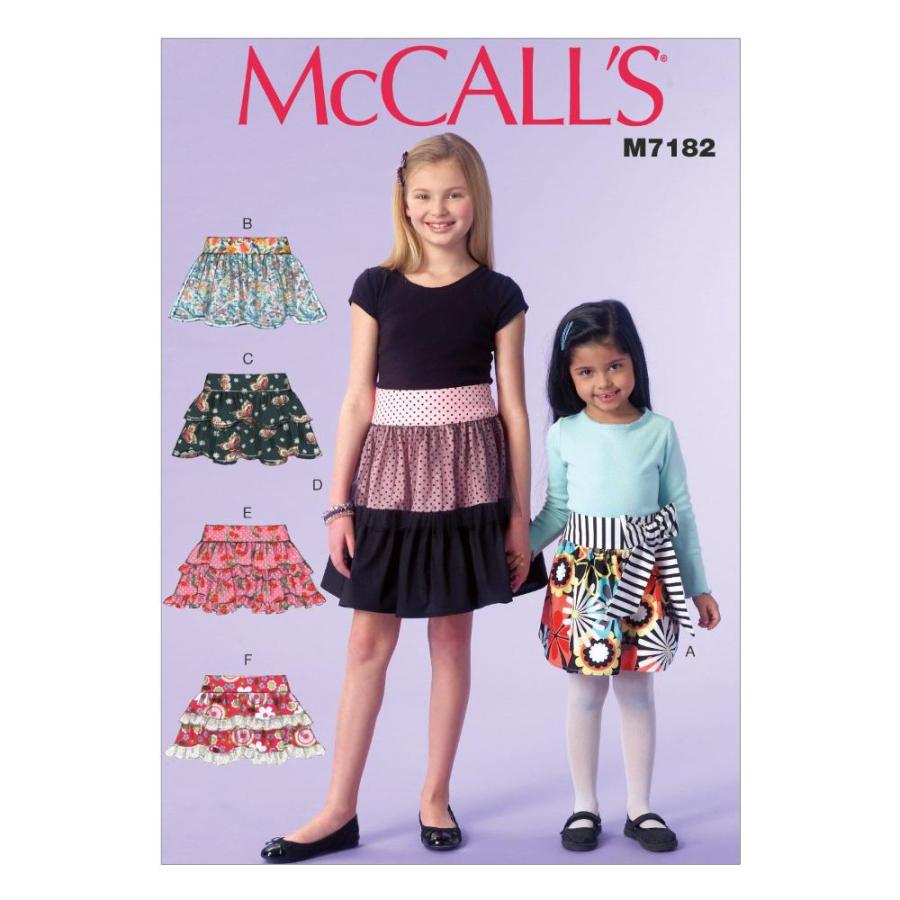 McCall's Patterns M7182 Children's Girls' Skirts Sewing Template, CCE (3-4-