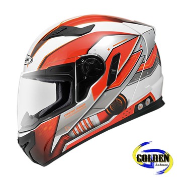 ZEUS 813 AN19 白紅 全罩式安全帽 (內藏墨鏡)