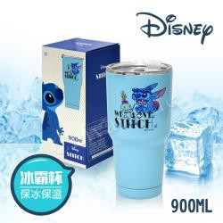 迪士尼Disney 雙層不鏽鋼真空 冰霸保冰保溫杯 巨無霸鋼杯 酷冰杯 隨行杯 900ml-史迪奇(正版授權)