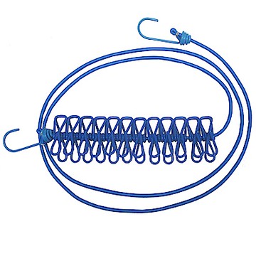 月陽家用旅行露營用170cm彈性繩曬衣繩帶12夾(17012)