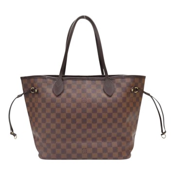 LOUIS VUITTON LV 路易威登 棕色 棋盤格帆布 Neverfull MM 肩背包 N51105 【二手名牌BRAND OFF】