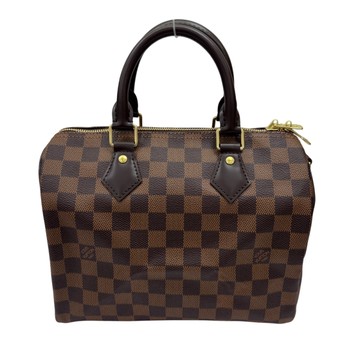 LOUIS VUITTON LV 路易威登 棕色 棋盤格 Speedy Bandouliere 25 兩用包 N41368 【二手名牌BRAND OFF】